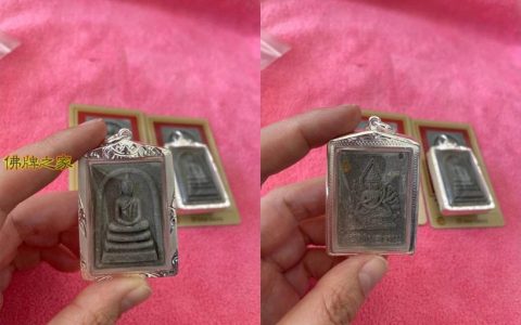 龙婆乔双面佛牌前崇迪佛后四面佛