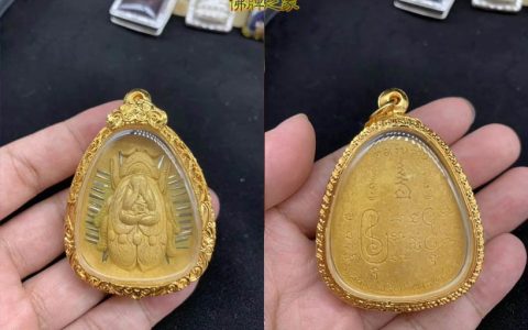 龙婆绝“百万富翁”版招财蜂王佛牌背掩面佛佛牌