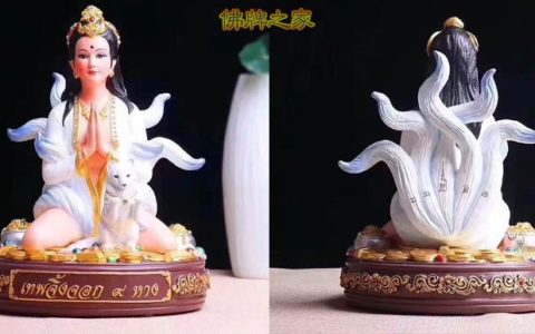 龙婆年供奉型九尾狐佛牌 增魅、护主成愿