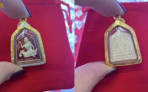 龙婆瑞2555招财女神佛牌纯银龙牙