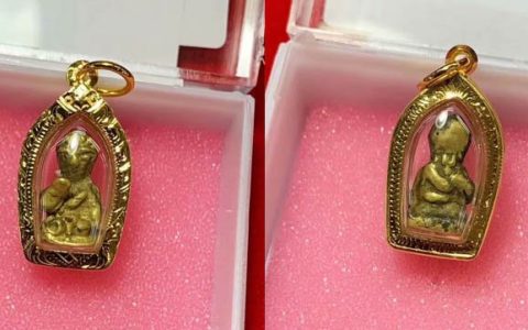 龙婆yim招财女神佛牌 升值价值极高，纯金壳