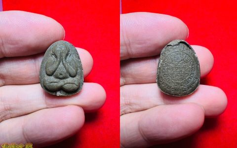 龙婆多2521年 小圆符必打掩面佛